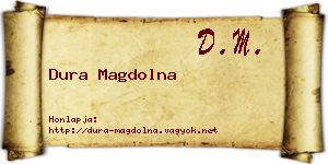 Dura Magdolna névjegykártya